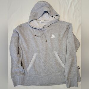 Womens Reebok Crop Grey Hoodie Size Medium